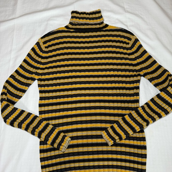 Vintage Polo Jeans Co Women’s Size XL Ribbed Knit Turtleneck Striped Y2K Sweater - Picture 6 of 6